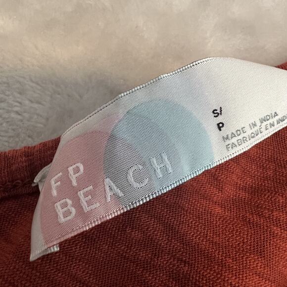 Free People Beach Maxi Dress Womens Small Rust Elisa Goddesscore Boho Resort - Picture 8 of 12